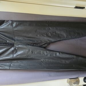 Sleek Black Faux Leather Pants